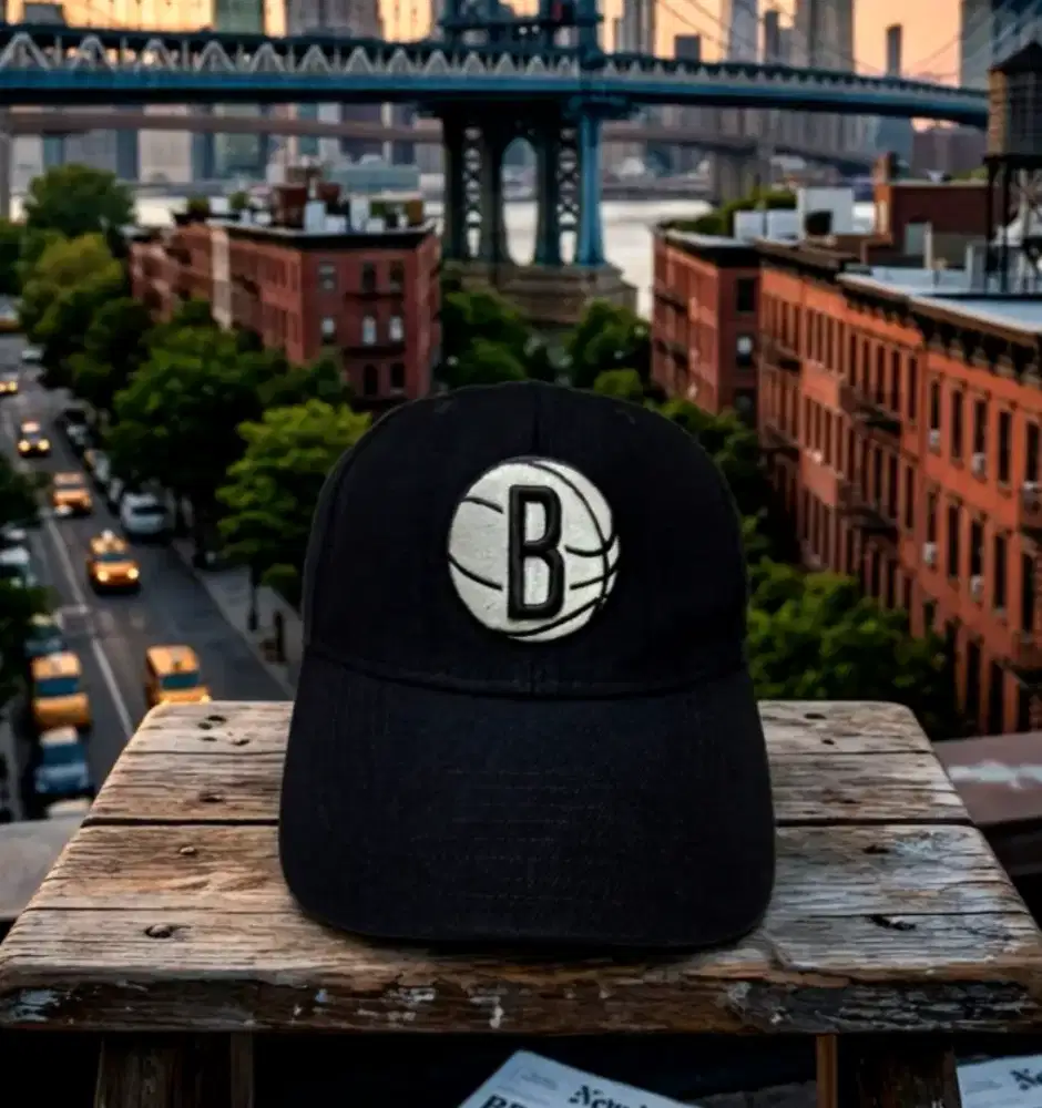 Topi Basket Brooklyn Nets NBA '47 Original Second Warna Hitam