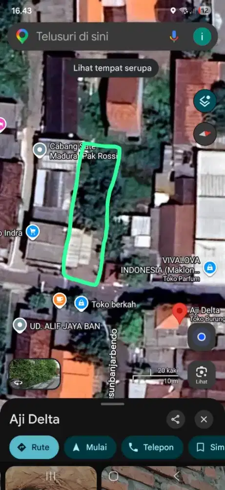 Tanah Stategis nol jalan desa