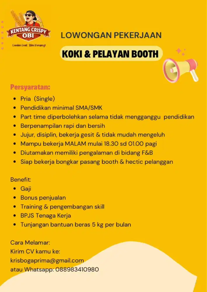 Koki dan Pelayan Booth
