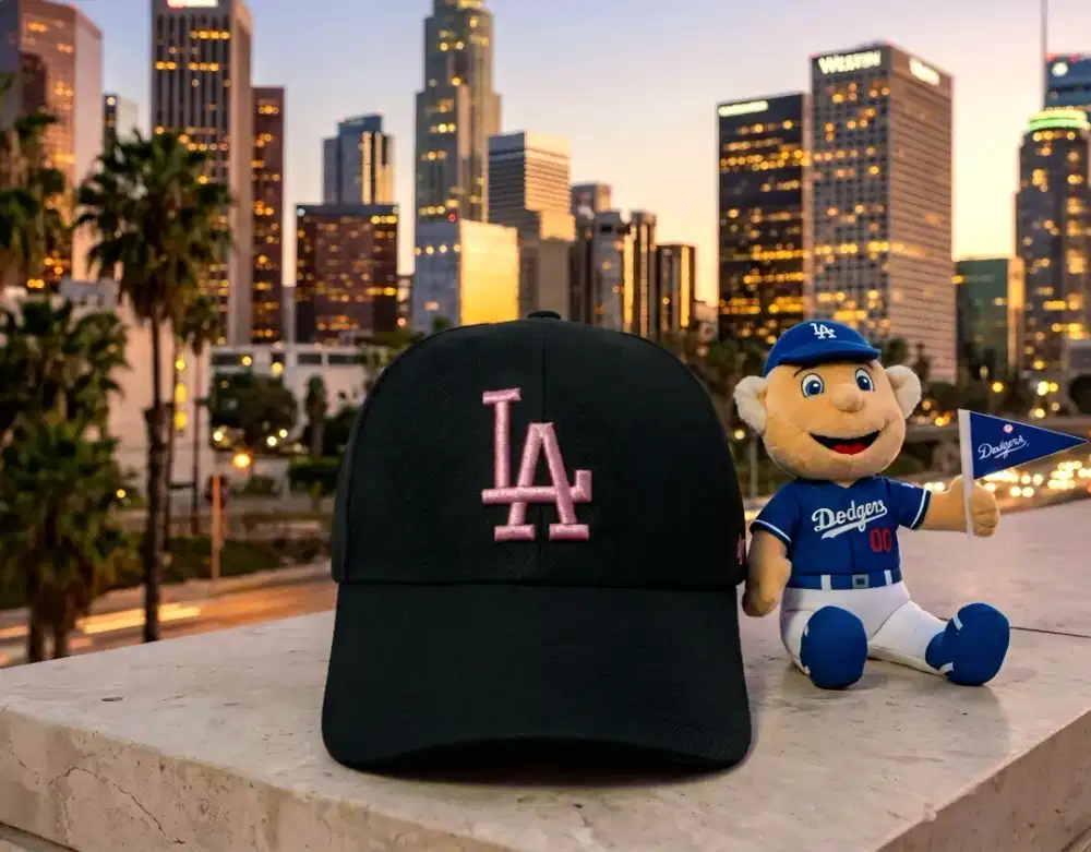 Topi Baseball LA Dodgers MLB '47 Original Second Warna Hitam