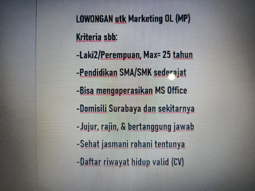 Lowongan Pekerjaan