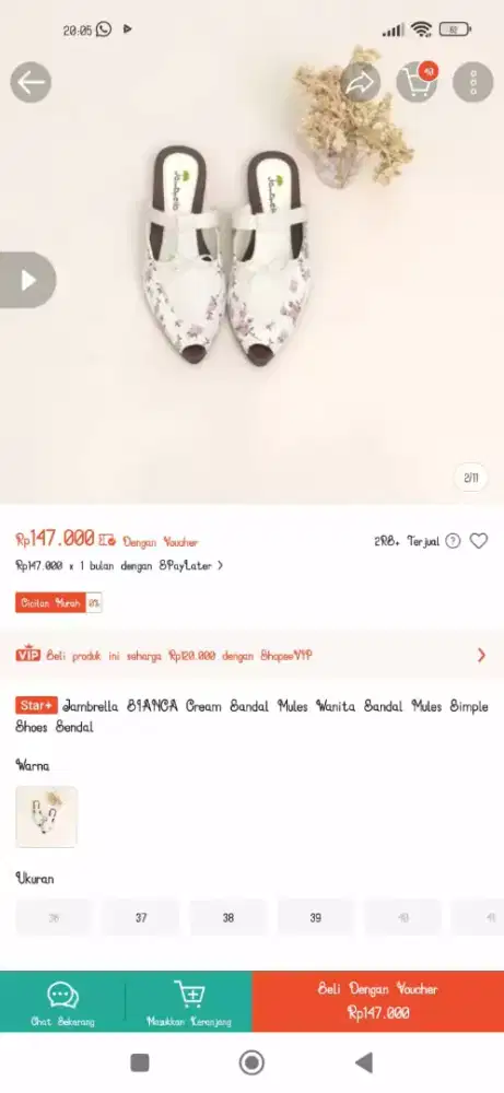 Sandal perempuan preloved