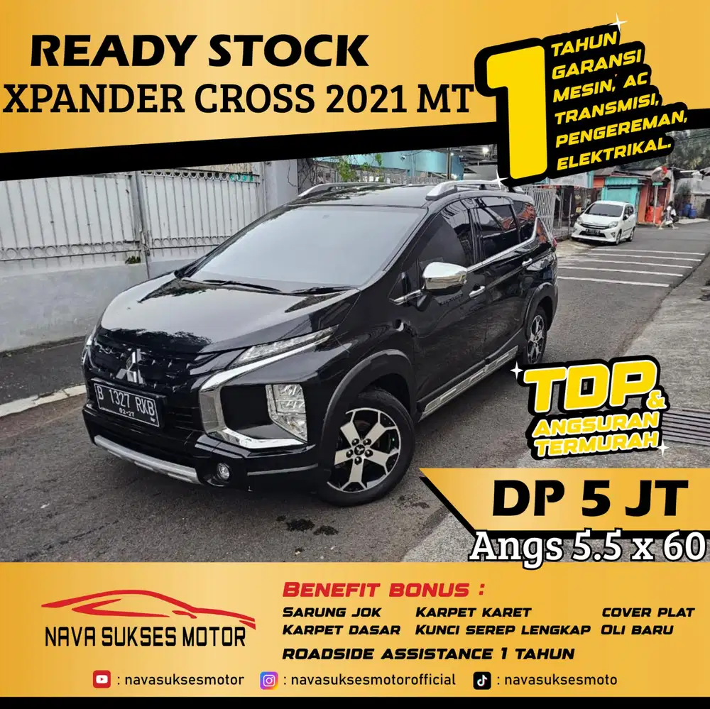 TDP 5 Jt Angs Termurah Xpander Cross 2021 Manual Hitam Low Km Like New