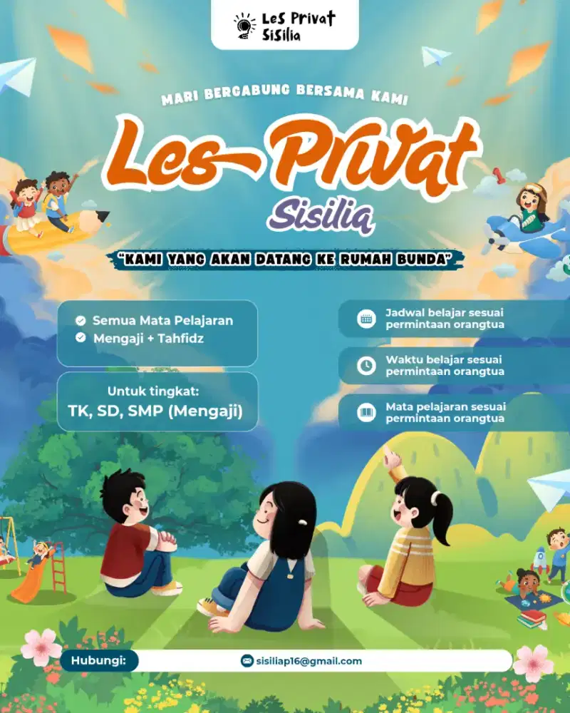 GURU LES PRIVAT CALISTUNG MENGAJI MAPEL SD BSD