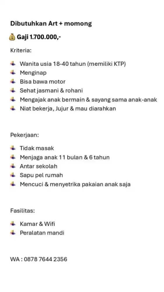 Dibutuhkan Art + Momong