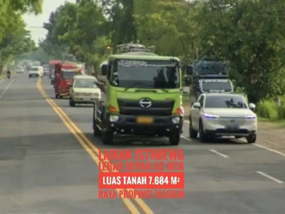 [L] Tanah LD 65 mtr, Sltn Gerbang Tol MADIUN Lokasi Berkelas