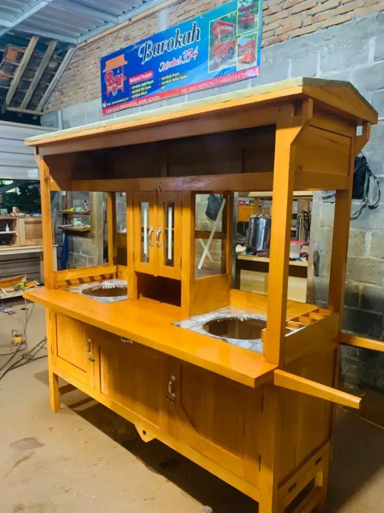 Sedia Gerobak Angkringan, Bakso Mie Ayam, Bubur, Sate, Soto, Pecel dll