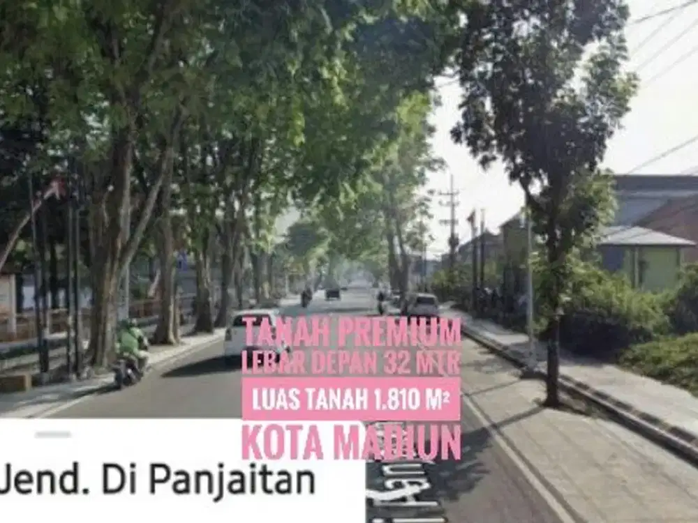 [L] Tanah LD 32 mtr, Jl. Mayjen Panjaitan KOTA MADIUN Lokasi Bagus