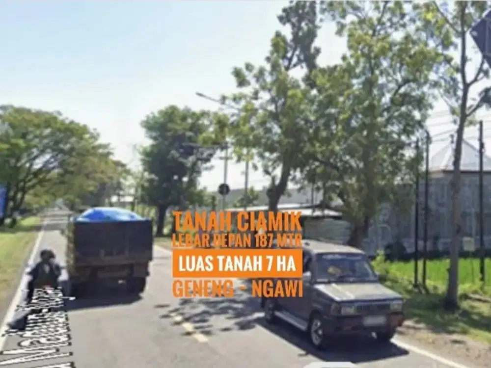 [N] Tanah LD 187 mtr, NOL Jalan Raya Propinsi Madiun-NGAWI, Lokasi Istimewa