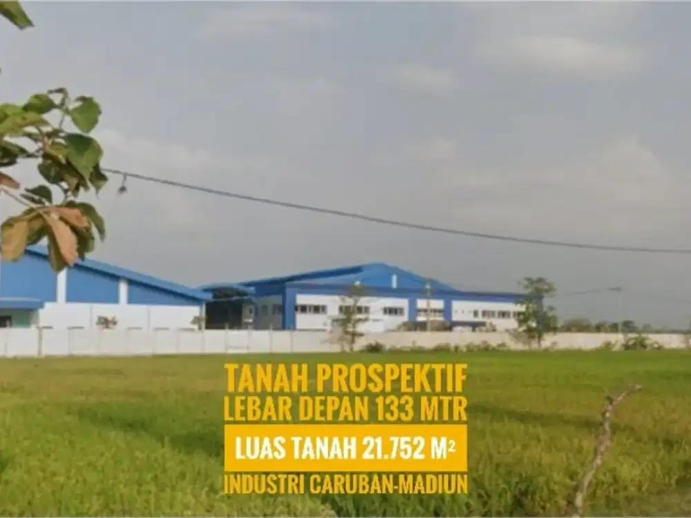[AD] Tanah zona Industri LD 133 mtr, dekat Gerbang Tol CARUBAN Madiun, Lokasi Ciamik