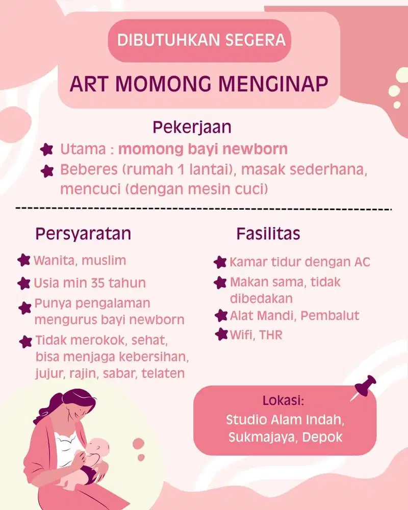 [DIBUTUHKAN SEGERA] ART MOMONG MENGINAP