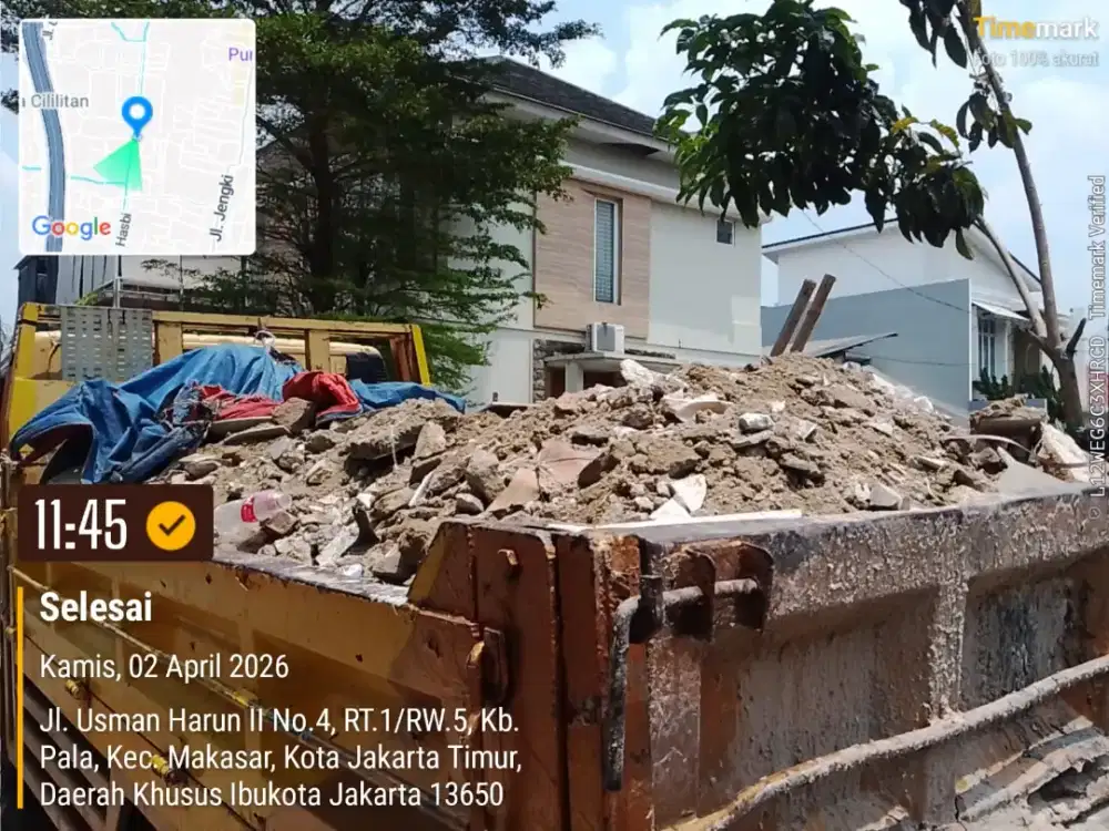 Jasa angkutan puing dan pengurugan