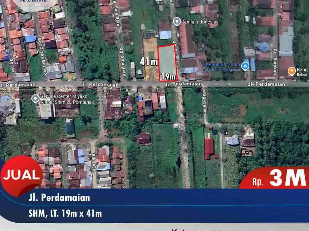 Tanah siap bangun 19x41