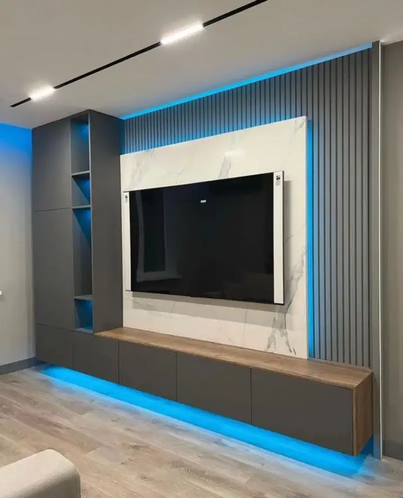 Backdrop TV Kitchen Set Modern Kamar Set Rumah Resto Cafe Kantor Dll