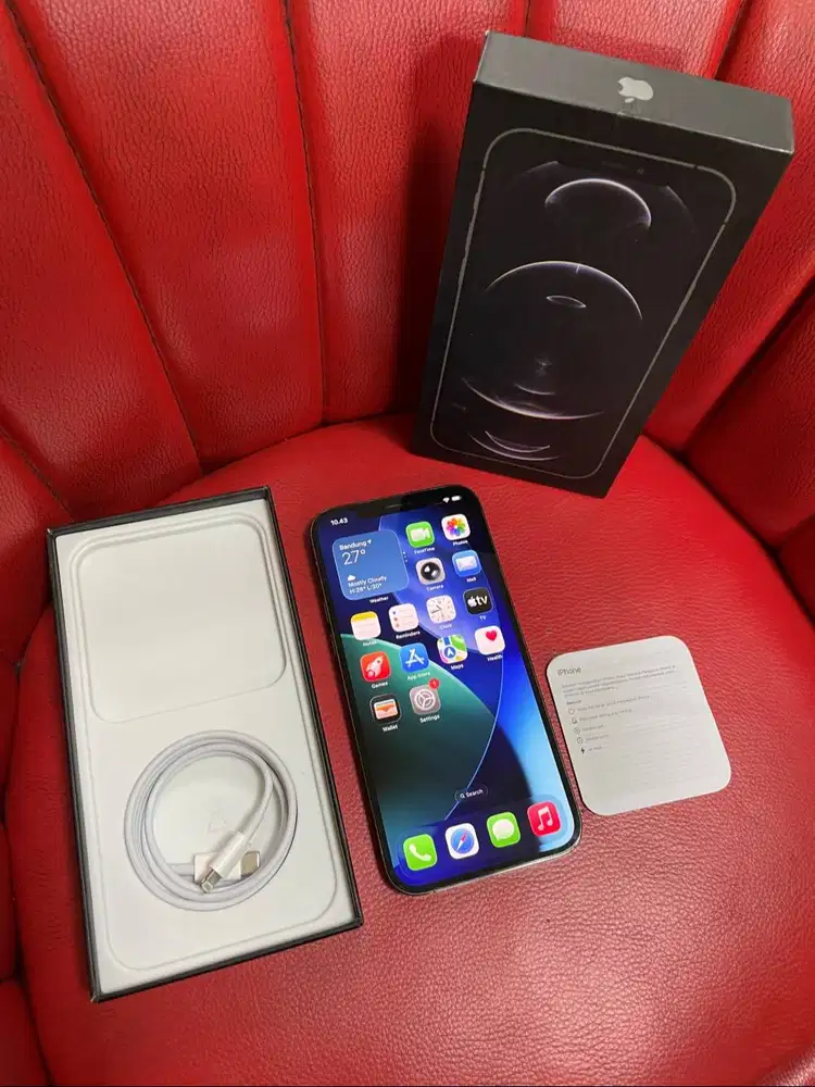iPhone 12 Pro Max 128gb Graphite Bea Cukai Sinyal Permanen Setara iBox
