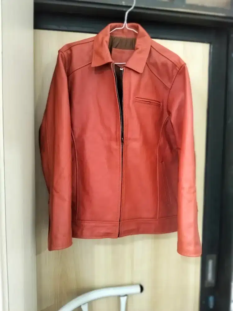 Jaket kulit asli import