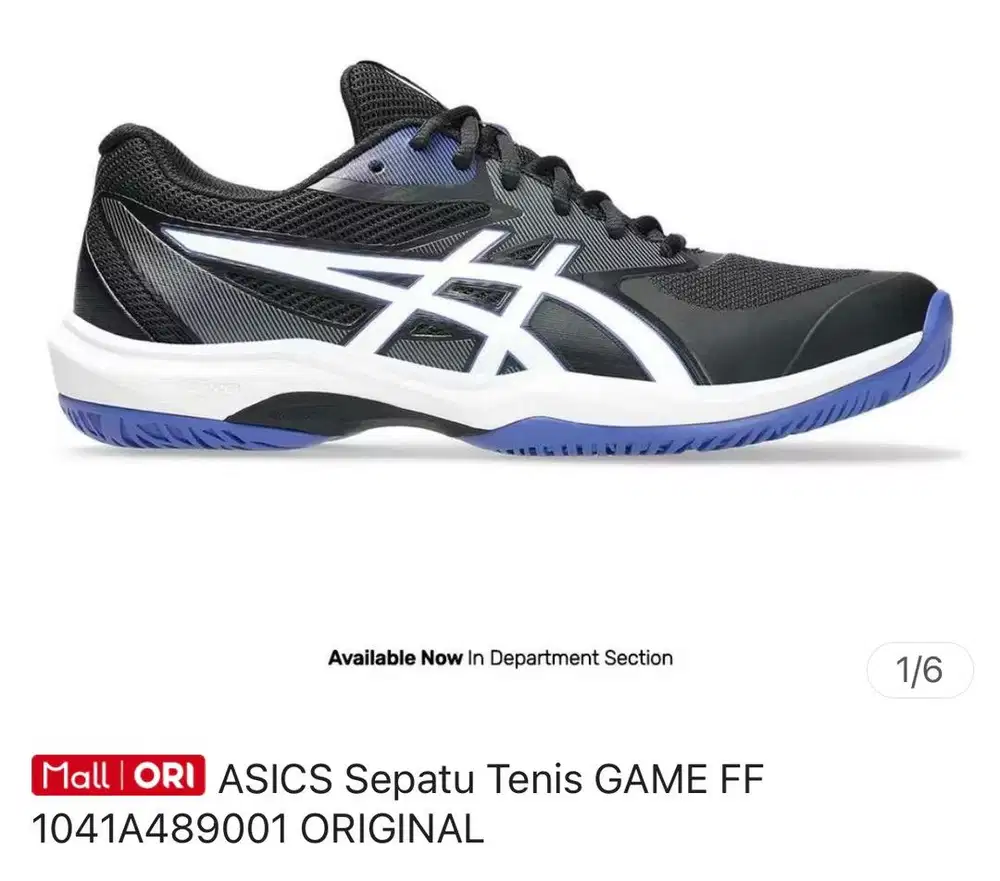 Dijual Sepatu Tennis Ori Asics Game FF size 40