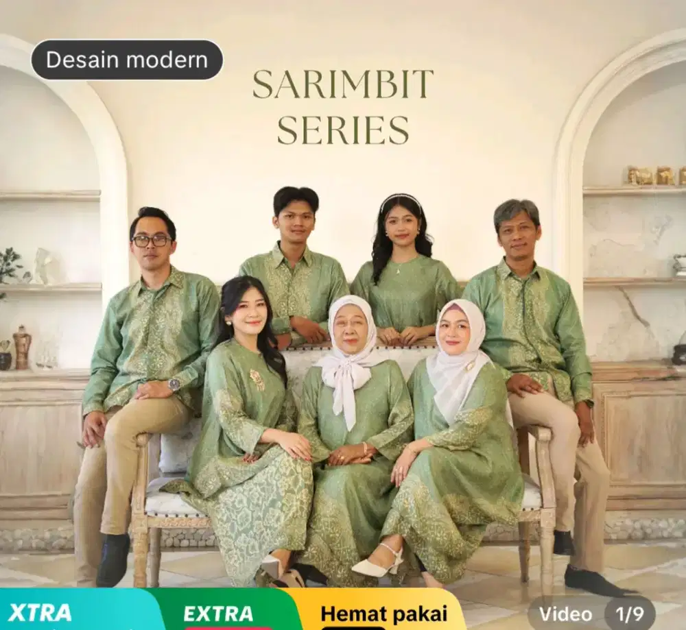 Kinnas Batik Couple ( preloved) sage