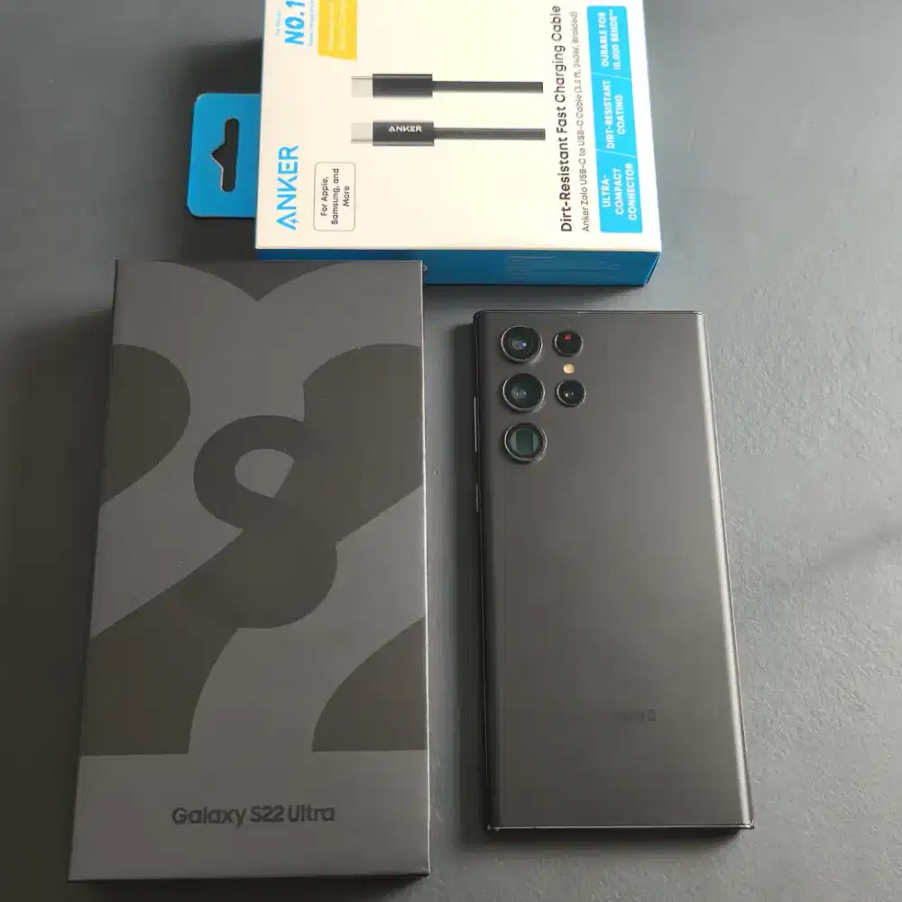 SAMSUNG GALAXY S22 ULTRA 12/256GB PHANTOM BLACK EX GARANSI RESMI