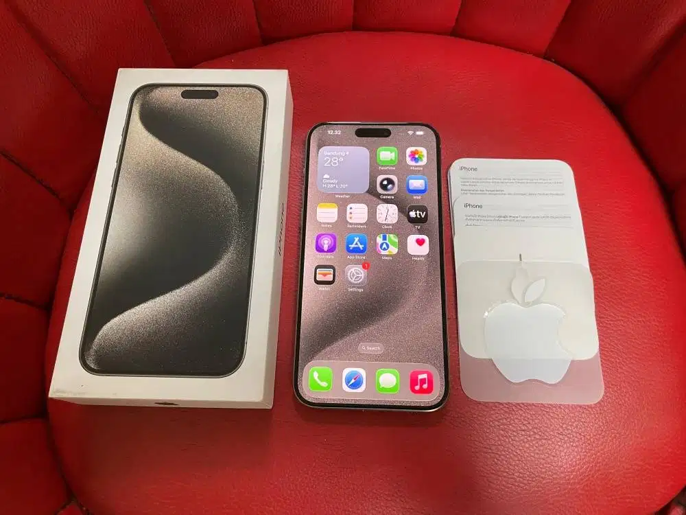 iPhone 15 Pro Max 256gb Bea Cukai Setara iBox Natural Titanium ORI