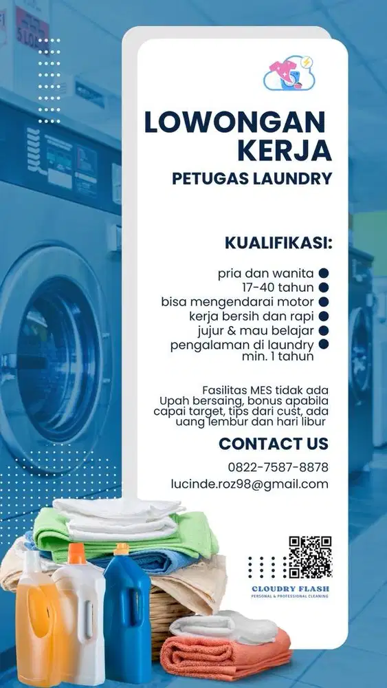 Karyawan Laundry Kurir Setrika