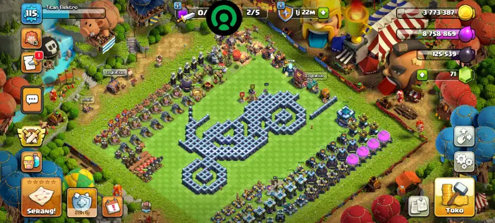 Akun COC TH13 hero alamat skill max 5