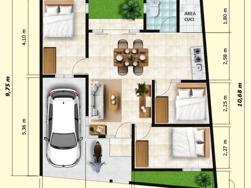 3 KT 1 Kamar Mandi Rumah Dekat Akses Tol Cileunyi