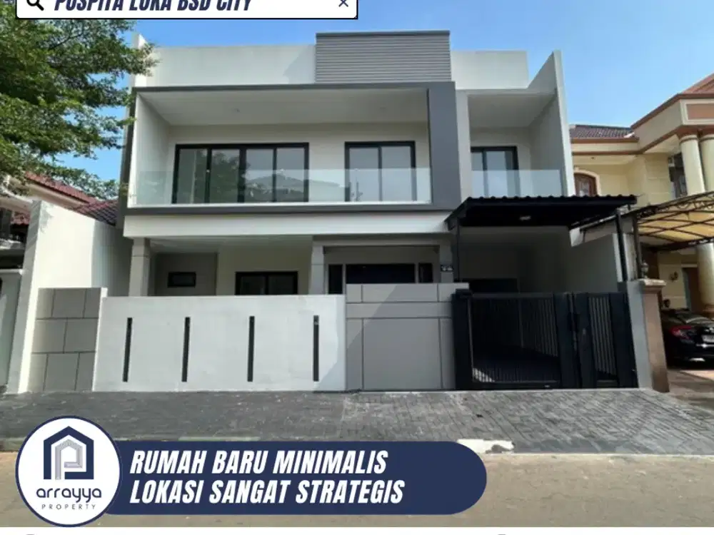 TURUN HARGA! RUMAH BARU MINIMALIS MODERN SIAP HUNI DI PUSPITA LOKA BSD CITY (HRB190)