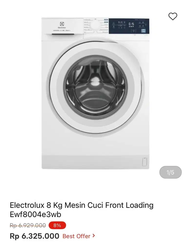 WM ELECTROLUX 8kg front load