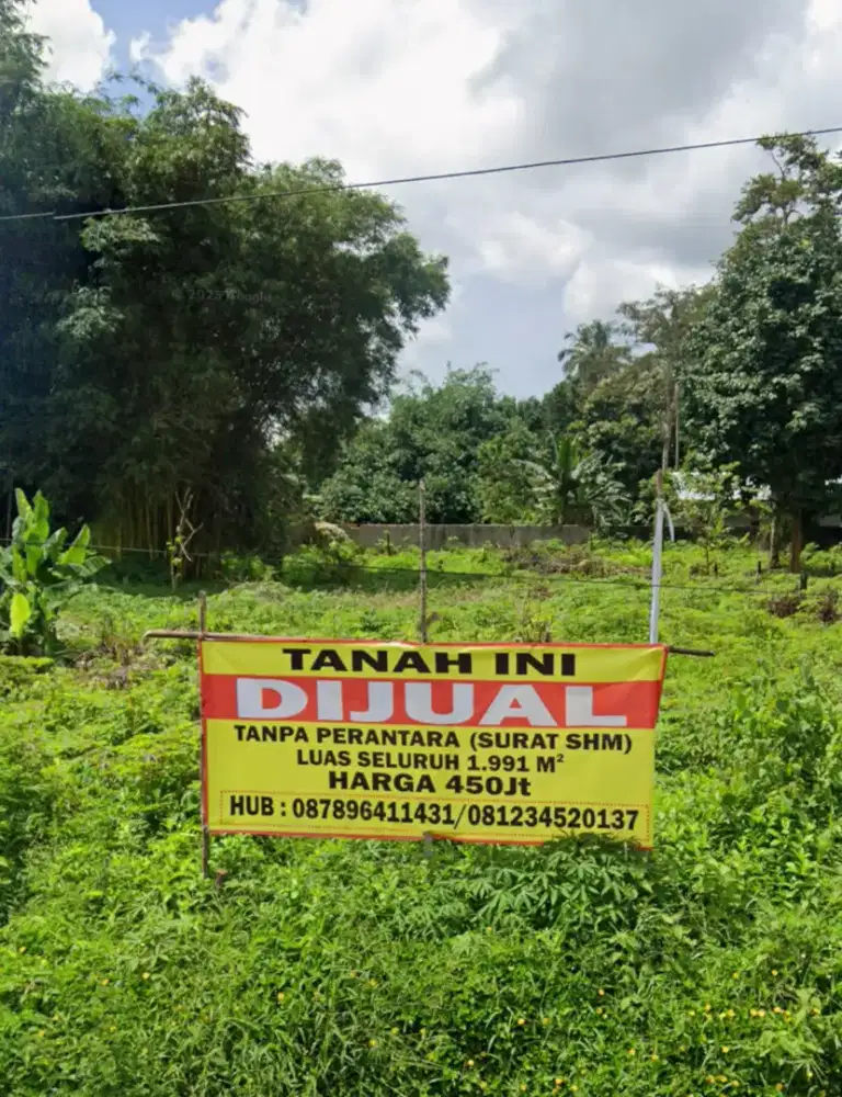 Tanah SHM dijual
