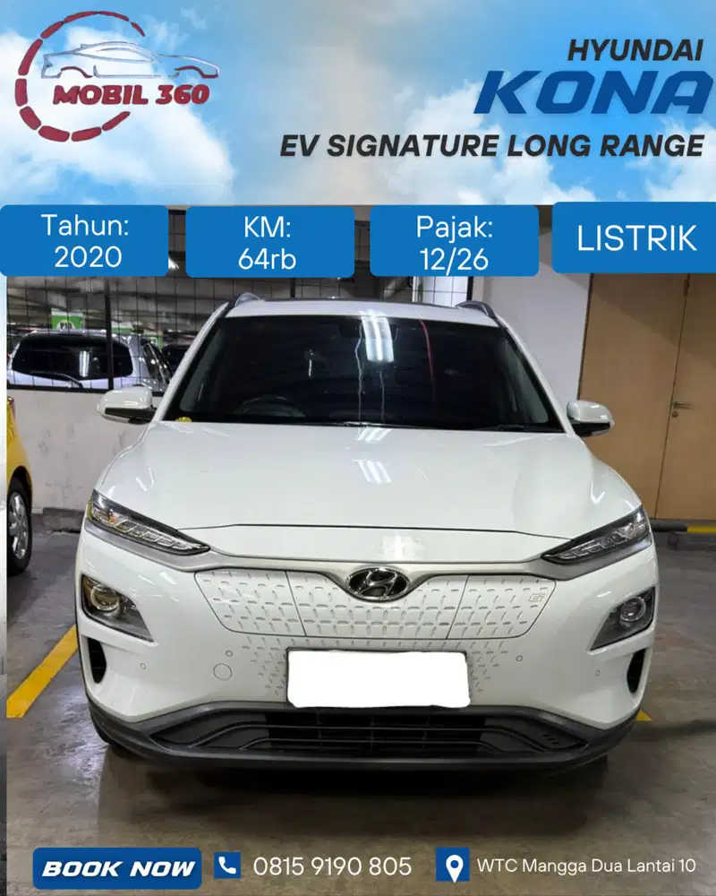 Hyundai Kona EV Signature long range 2020 warna putih