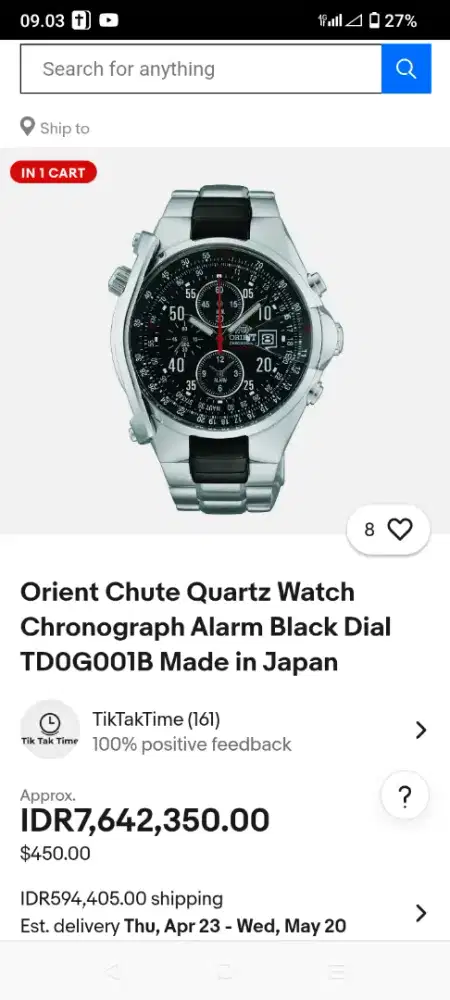 Jual jam tangan pria Orient