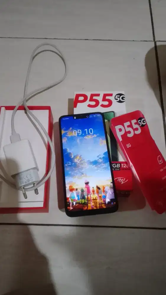 Jual Itel P55 5G 6/128 normal face id, fp, no minus, fullset