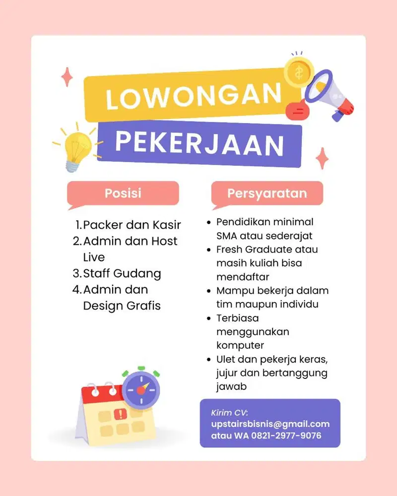 Lowongan Toko Retail Online dan Offline