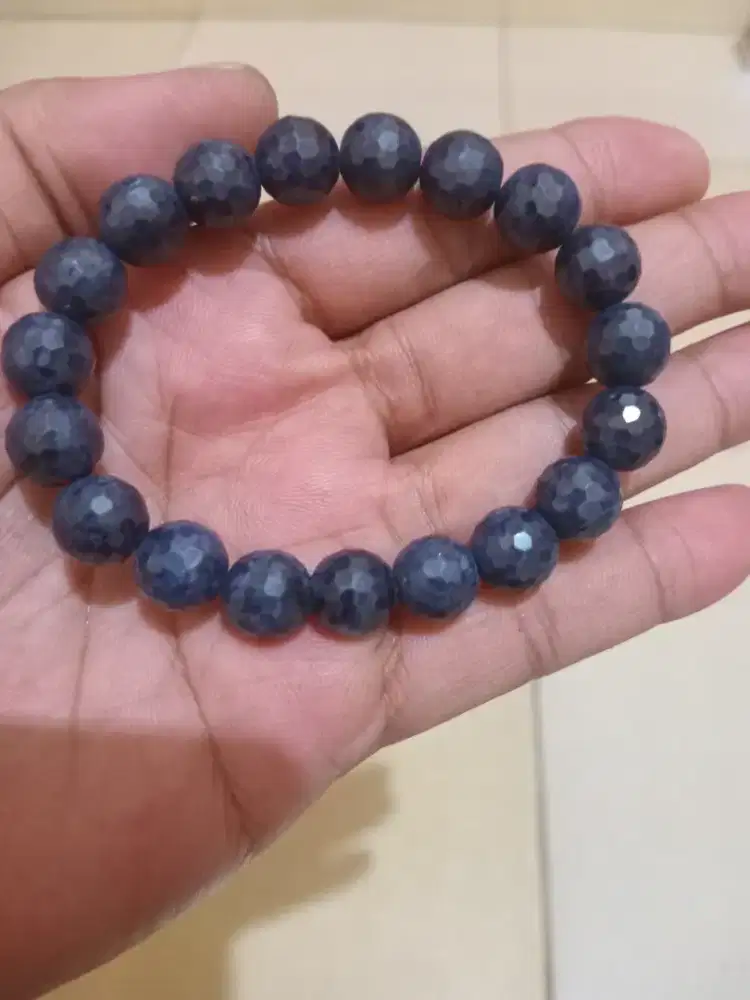 Gelang batu natural blue sapphire