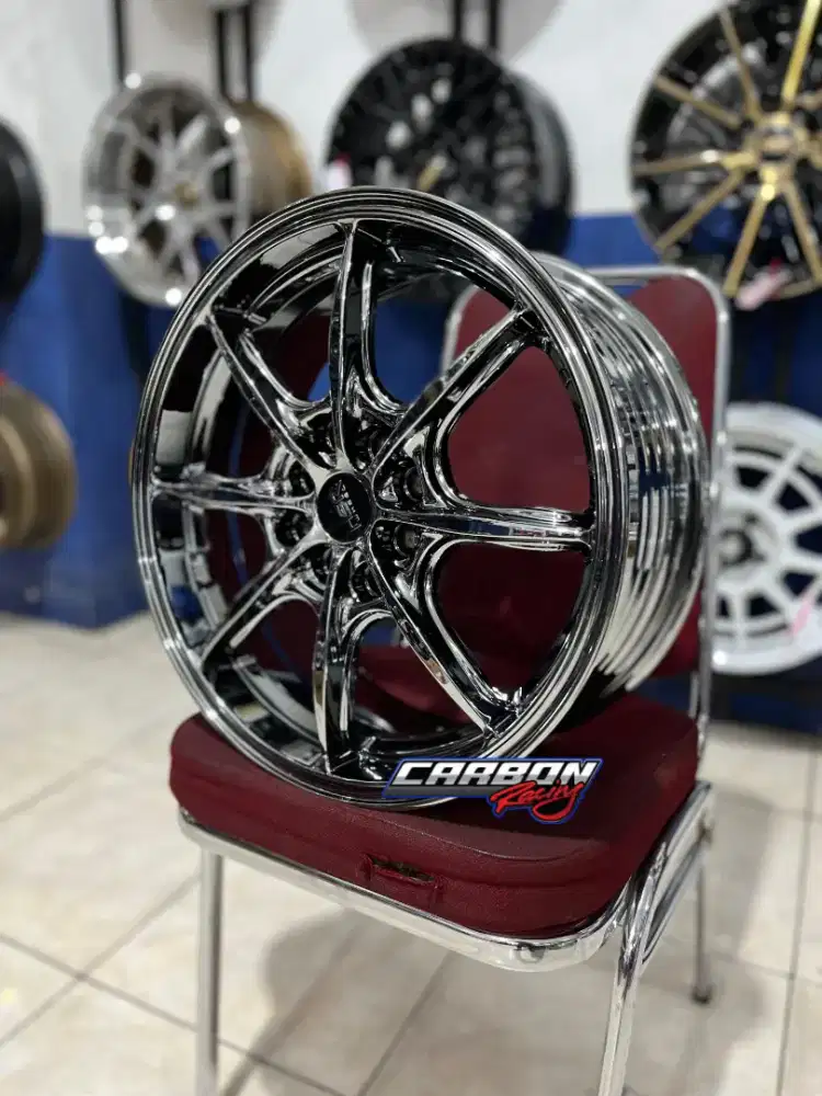 Vekg mobil R16X7 H4X100,114,3 ET42 Black Chrome, For Brio,Jaz,City dll