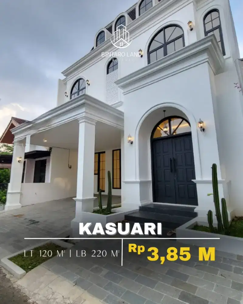Dijual rumah tipe american classic siap huni di  Kasuari Bintaro