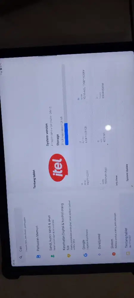 Jual tablet itel p1102gt kondisi masih baru