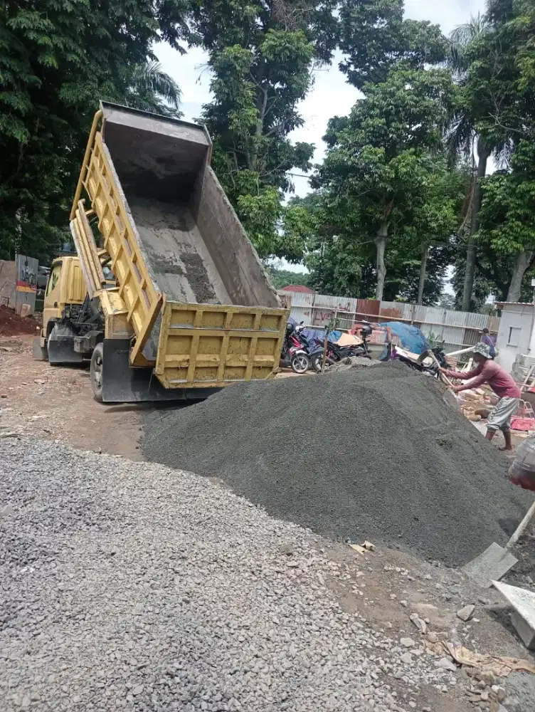 Batu belah sirdam makadam split Pasir cor limestone abu batu