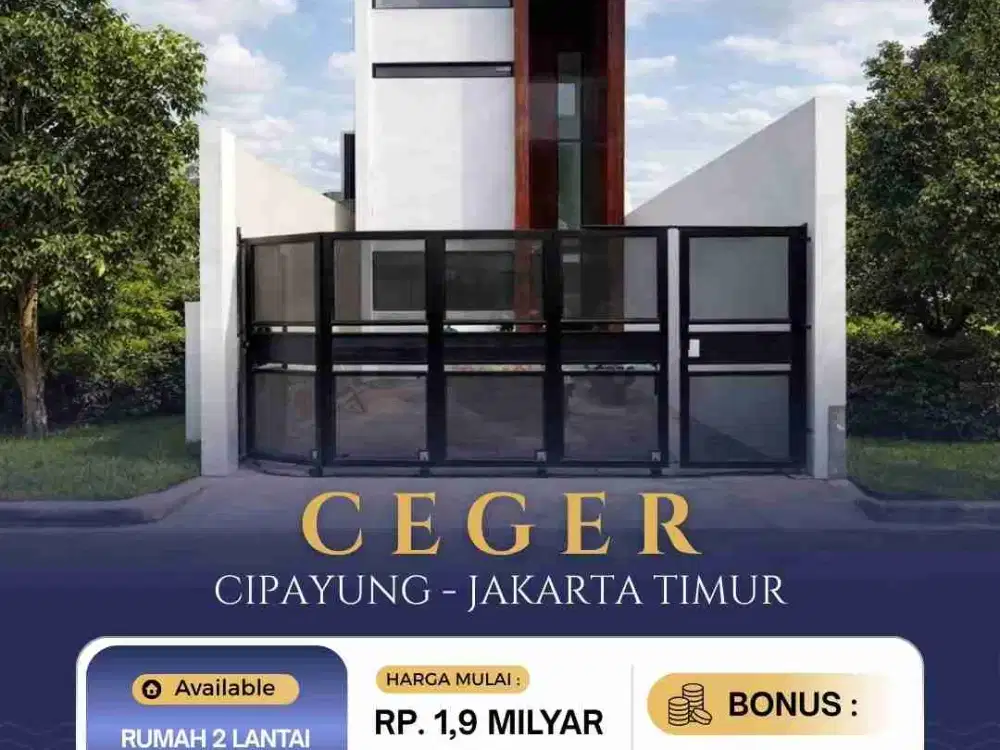 Dijual Rumah Elegan & Strategis Non Cluster di Ceger, Cipayung – Jakarta Timur