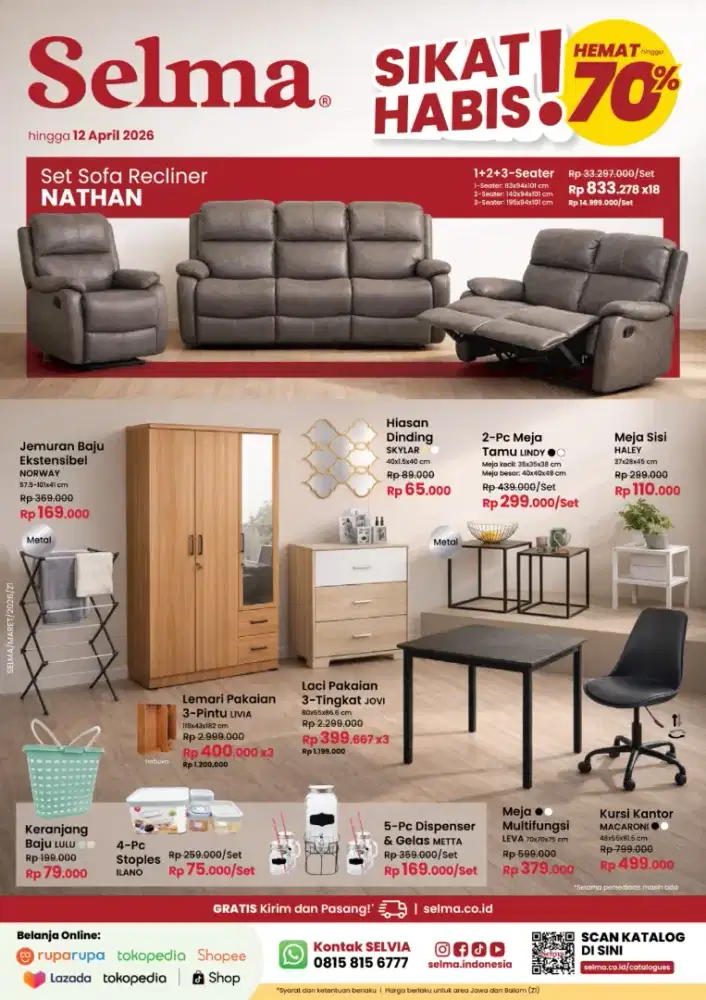 Promo Selma Sikát Habis! Diskon Hingga 70%