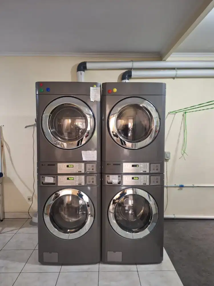 Jual 1 Set  Mesin Cuci dan Dryer LG Giant Max Commercial