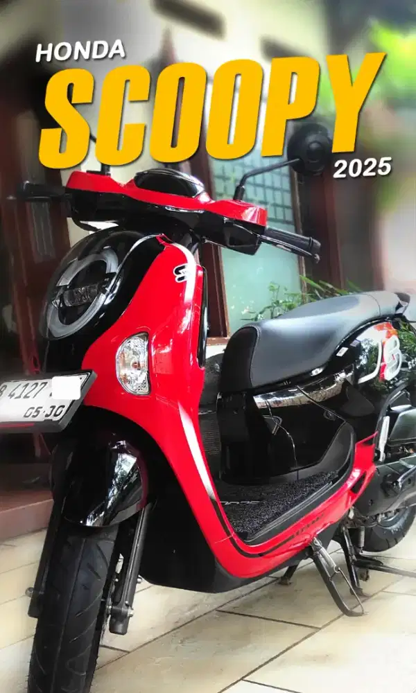 Honda Scoopy 2025 Merah Hitam Like New KM 6RB | Istimewa, Siap Pakai!