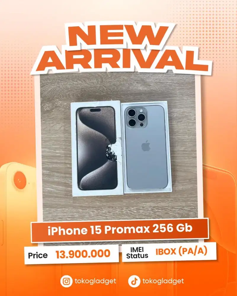 iPhone 15 Promax 256 Gb ex IBOX