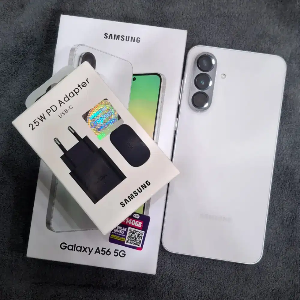 Samsung A56 5g ram 12/256gb Garansi juni 2026 free adapter