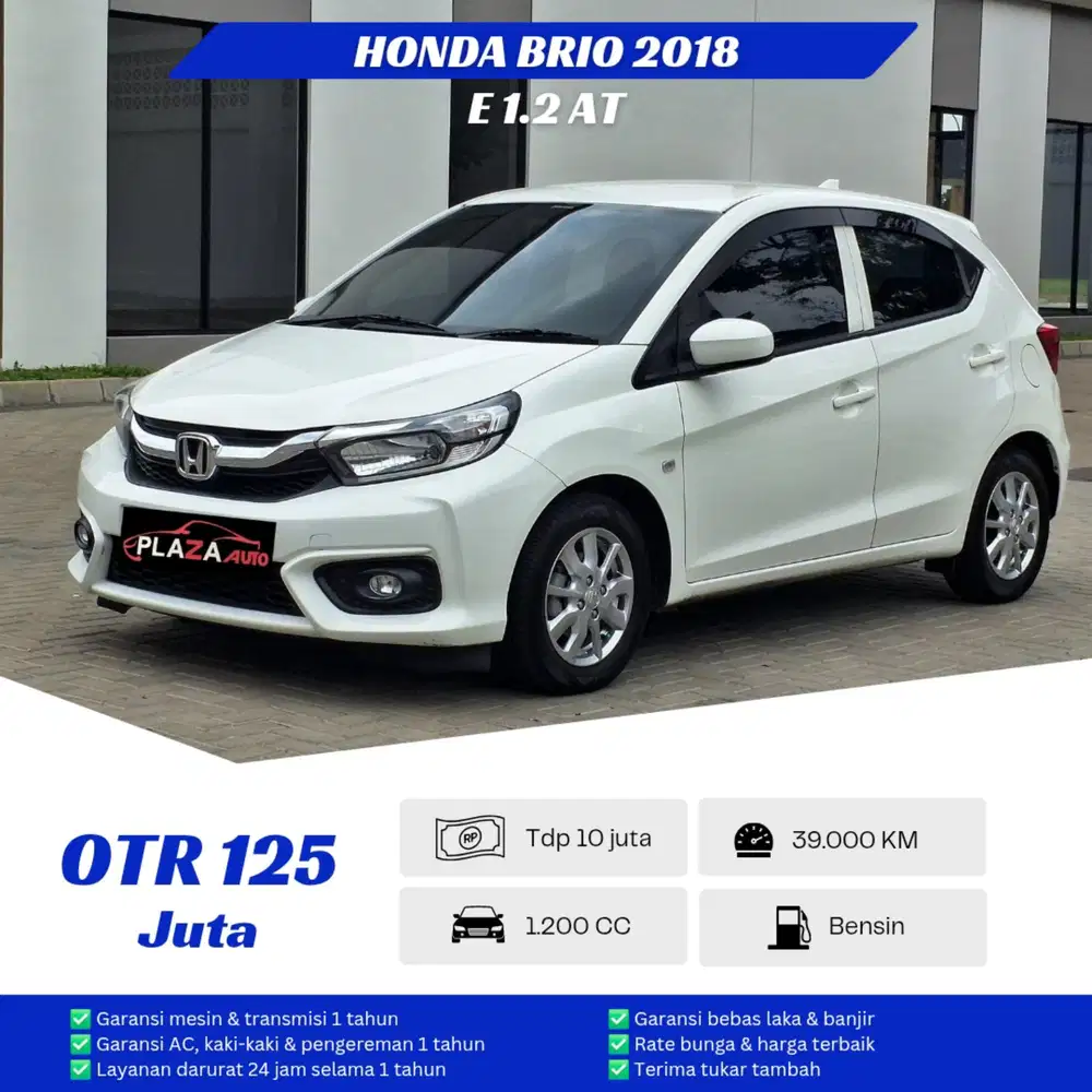 Honda Brio 2018
E 1.2 Automatic