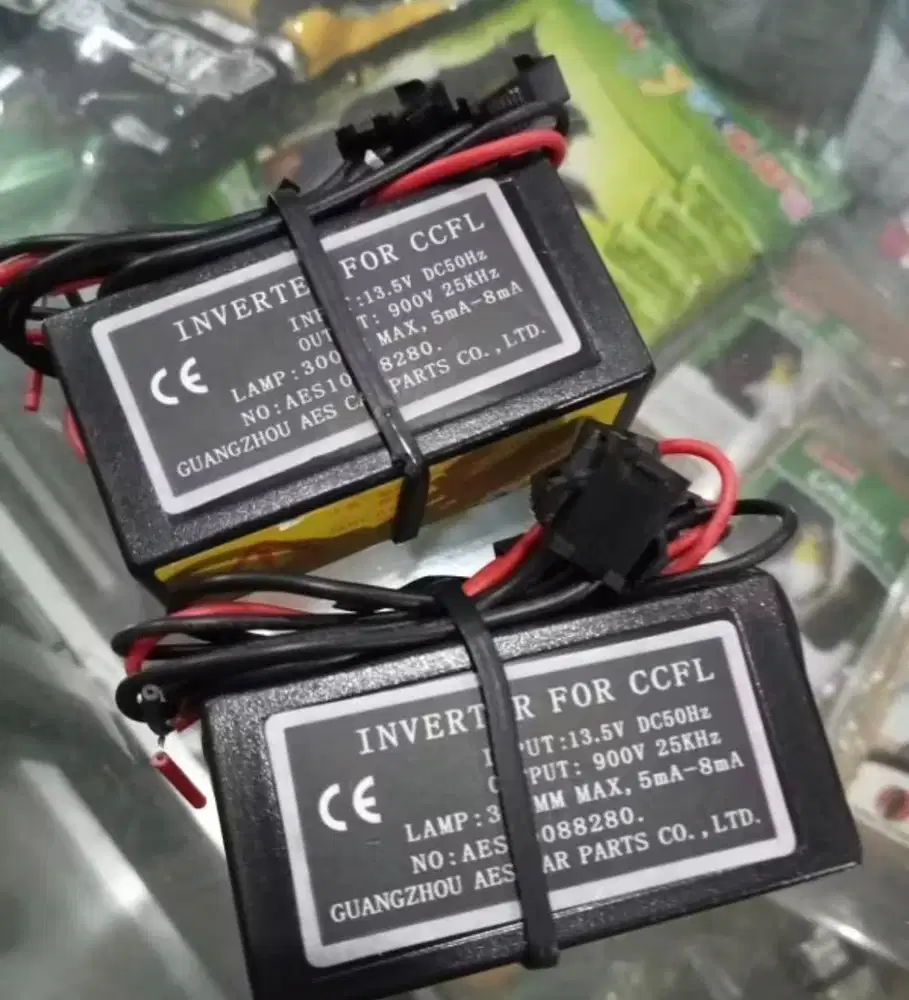 Inventer Neon CCFL Angel Eyes Projector Motor Mobil Output 2Ch AES Ori