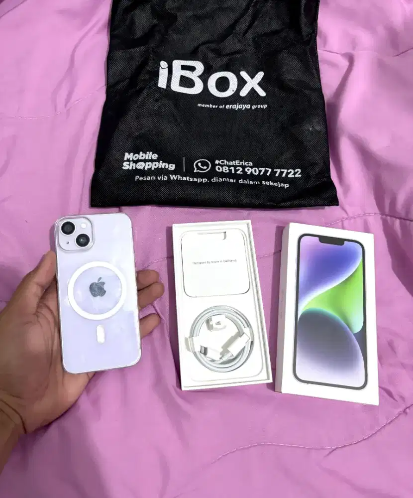 iPhone 14 128GB Fullset Ori Ex Ibox – Kondisi Mulus, Pemakaian Pribadi