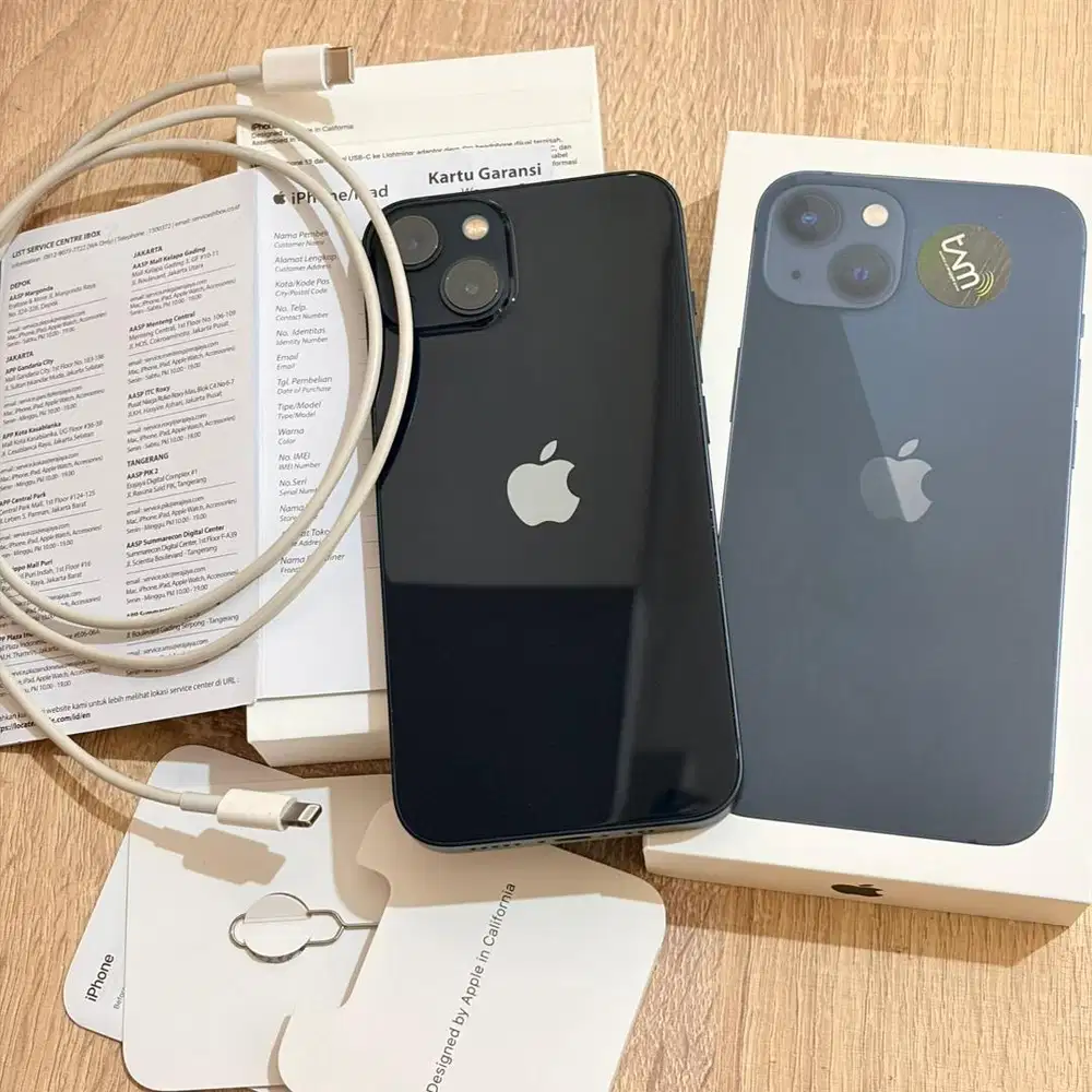 iPhone 13 ori Midnight 128GB ex Ibox Fullset