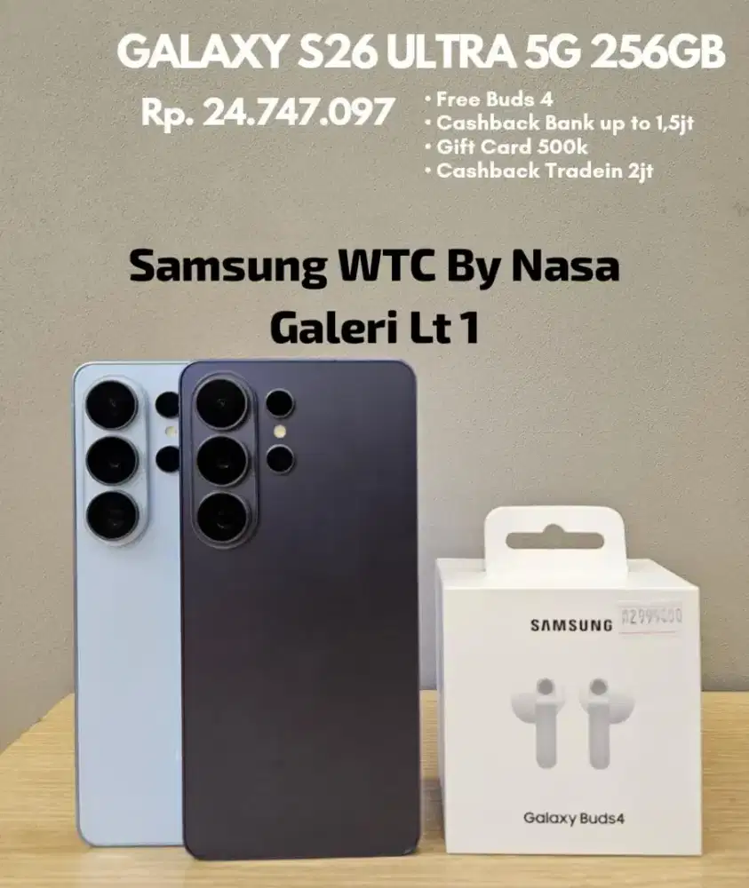 SAMSUNG GALAXY S26ULTRA 256GB FREE BUDS 4